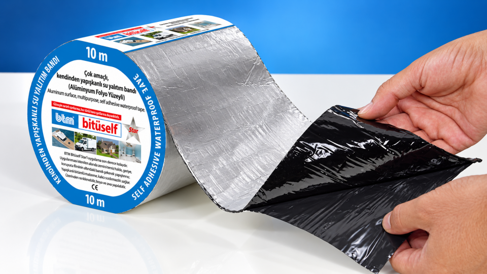 Bitüself Star 10cm x 10m Folyolu Kendinden Yapışkanlı Su Yalıtım Bandı