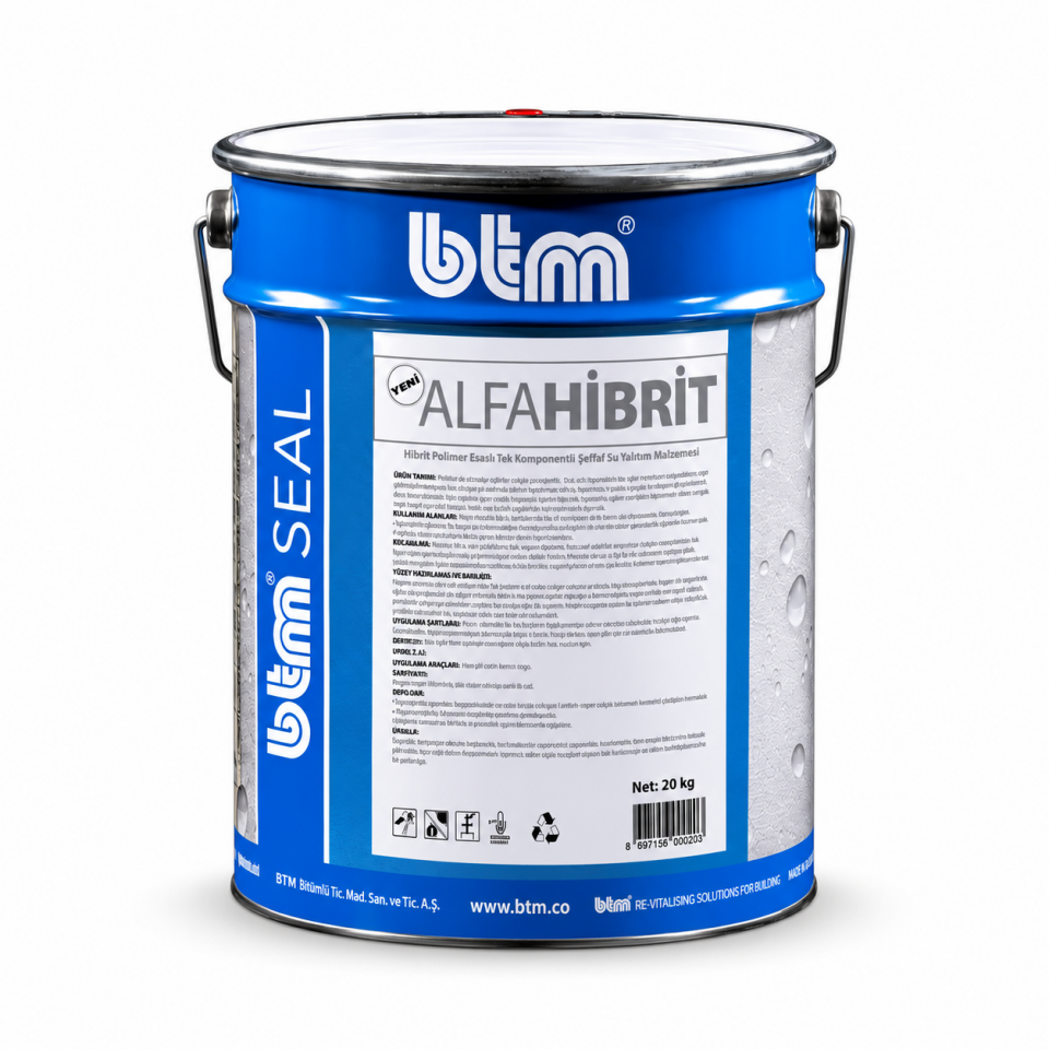 BTMSEAL Alfahibrit Şeffaf Hibrit Su Yalıtım Kaplaması