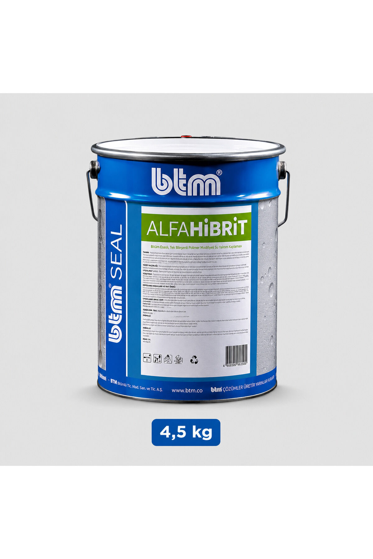 BTMSEAL Alfahibrit Gri 4,5 Kg Su Yalıtım Malzemesi