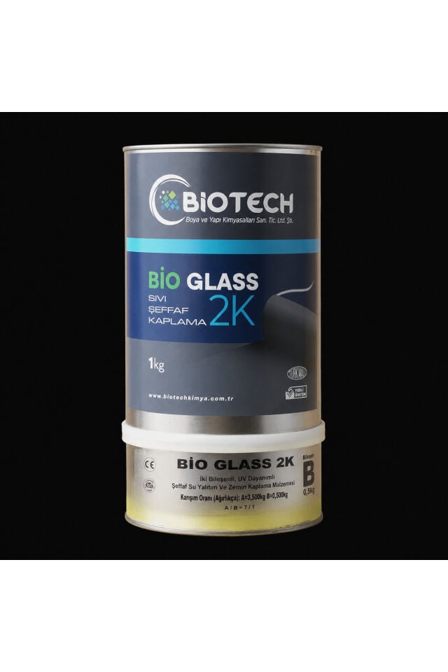 Bio Glass 2K 1 Kg Şeffaf Su Yalıtım ve Kaplama Malzemesi