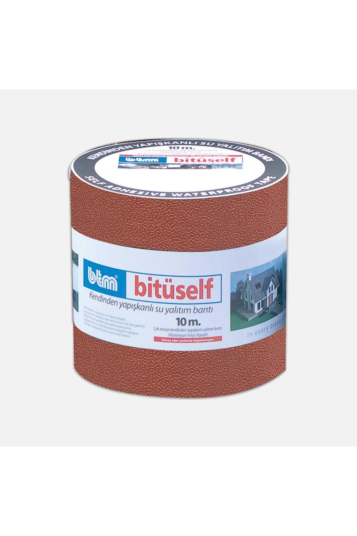 Bitüself Star 10 cm Kırmızı Folyolu Kendinden Yapışkanlı Su Yalıtım Bandı