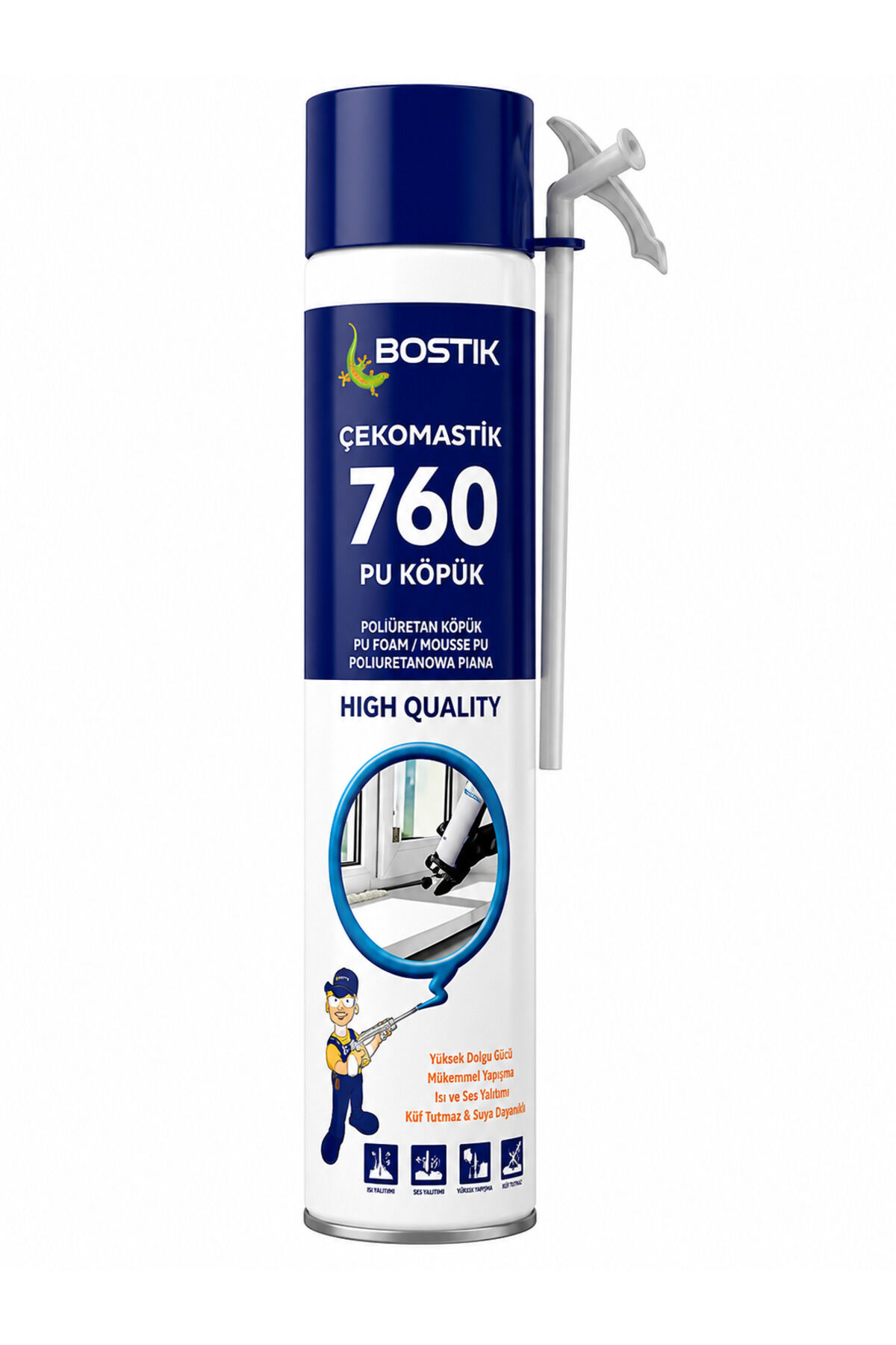 Çekomastik 760 Aerosol Poliüretan Tüp Köpük Krem Renk 600 gr
